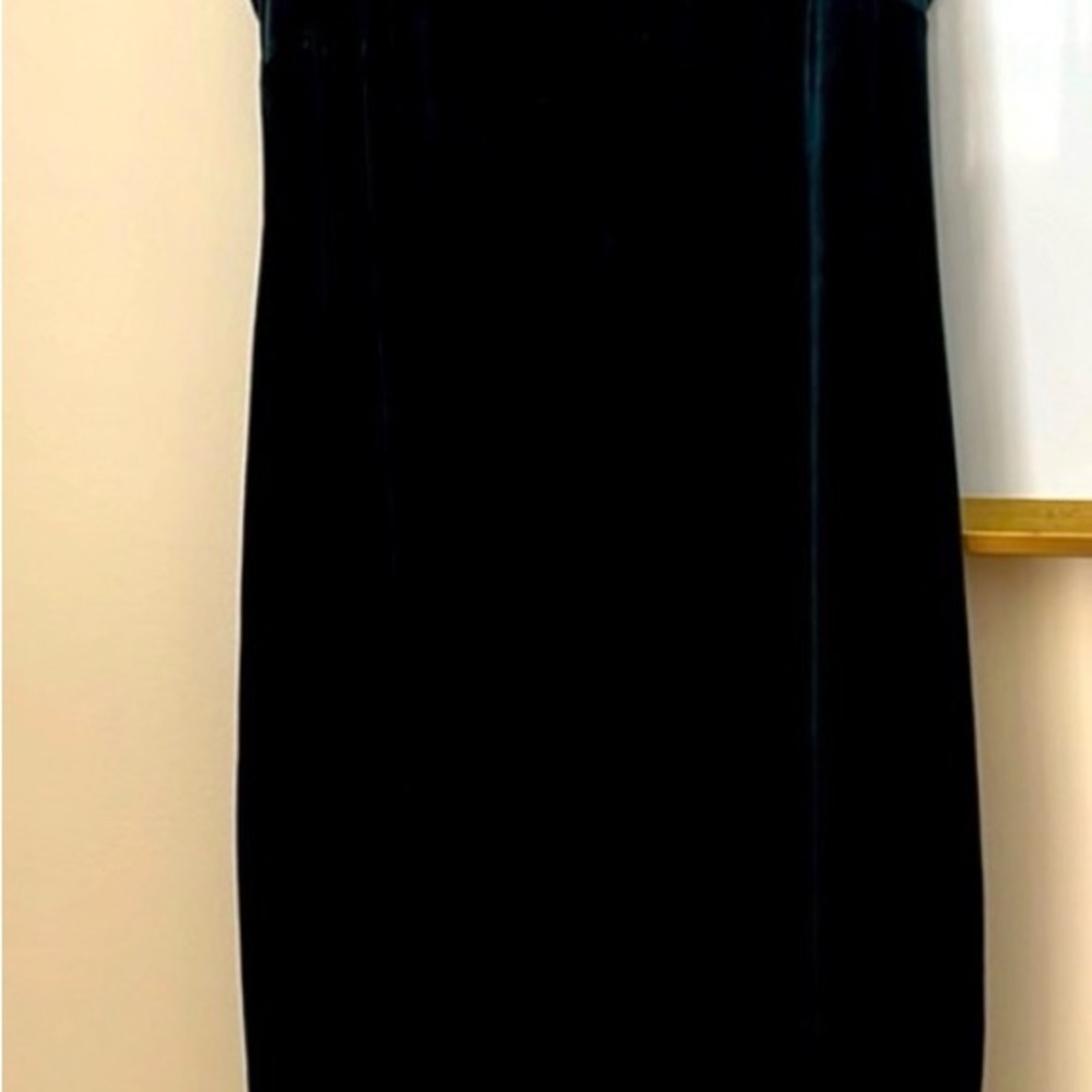 A Pea in the Pod Green Velvet Maternity Dress